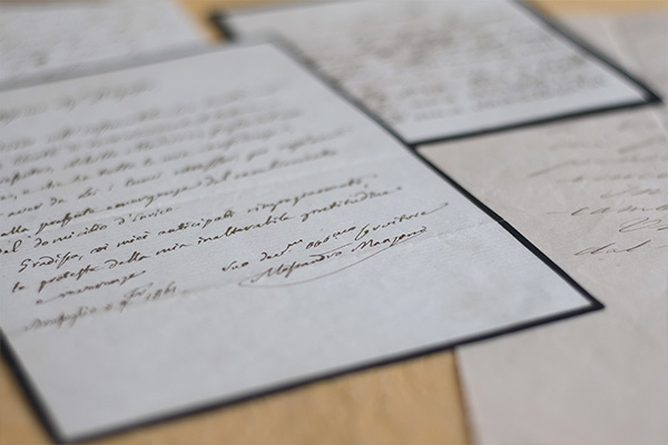 Lettera di Manzoni - Archivio